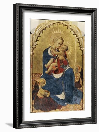 Madonna and Child, Central Panel of Altarpiece of St Dominic of Cortona, Ca 1434-null-Framed Giclee Print