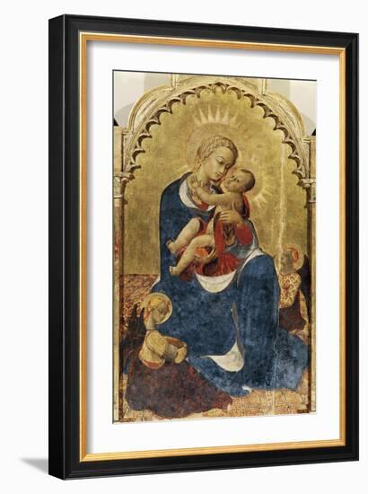 Madonna and Child, Central Panel of Altarpiece of St Dominic of Cortona, Ca 1434-null-Framed Giclee Print