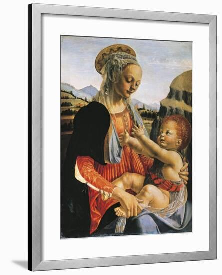 Madonna and Child, Circa 1470-Andrea del Verrocchio-Framed Giclee Print