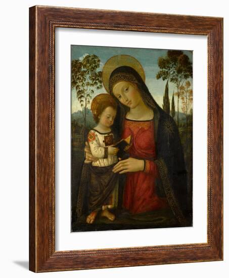 Madonna and Child, circa 1490-1495 (Tempera on Panel)-Bernardino di Betto Pinturicchio-Framed Giclee Print