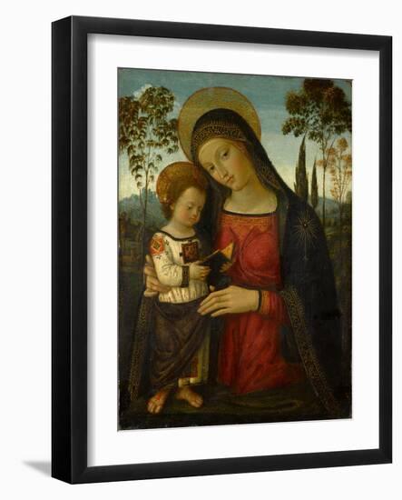 Madonna and Child, circa 1490-1495 (Tempera on Panel)-Bernardino di Betto Pinturicchio-Framed Giclee Print