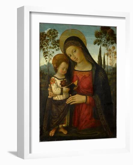 Madonna and Child, circa 1490-1495 (Tempera on Panel)-Bernardino di Betto Pinturicchio-Framed Giclee Print