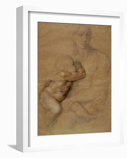 Madonna and Child, circa 1525-Michelangelo Buonarroti-Framed Giclee Print