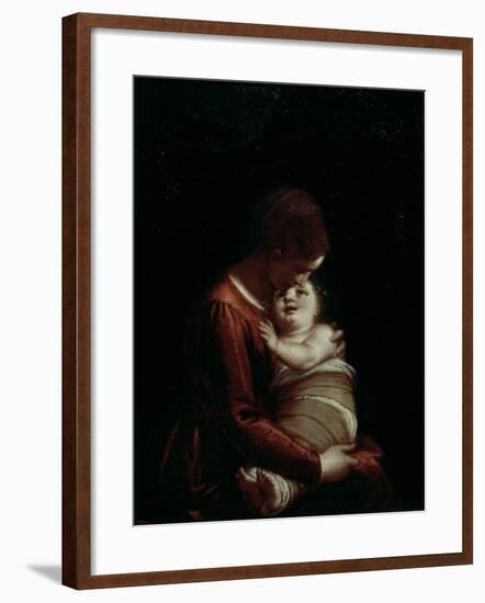 Madonna and Child, circa 1570-Luca Cambiaso-Framed Giclee Print