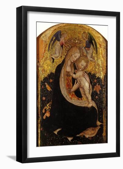 Madonna and Child Crowned by Two Angels (Madonna of the Quail)-Antonio Pisani Pisanello-Framed Giclee Print