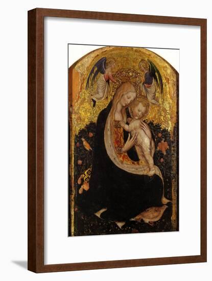 Madonna and Child Crowned by Two Angels (Madonna of the Quail)-Antonio Pisani Pisanello-Framed Giclee Print