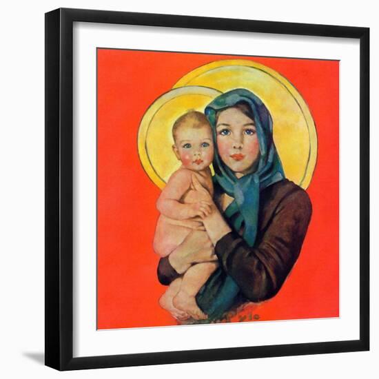 "Madonna and Child,"December 17, 1932-Ellen Pyle-Framed Giclee Print