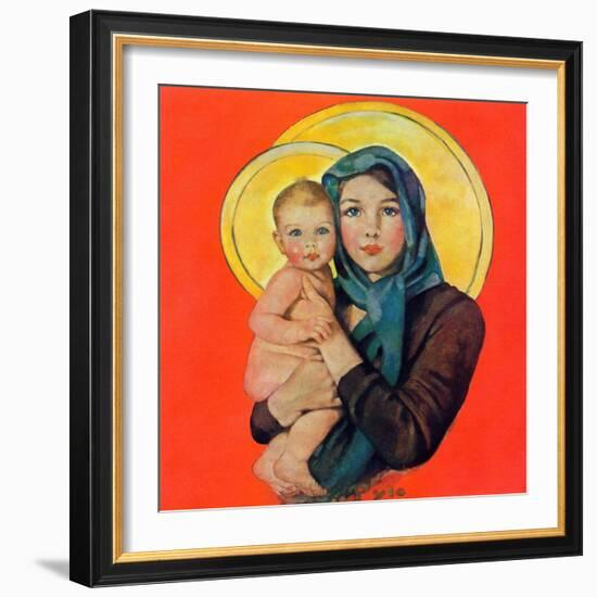 "Madonna and Child,"December 17, 1932-Ellen Pyle-Framed Giclee Print