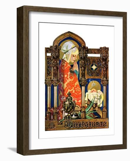 "Madonna and Child,"December 22, 1928-Joseph Christian Leyendecker-Framed Giclee Print