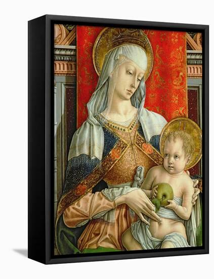 Madonna and Child, Detail from the Sant'Emidio Polyptych, 1473-Carlo Crivelli-Framed Premier Image Canvas