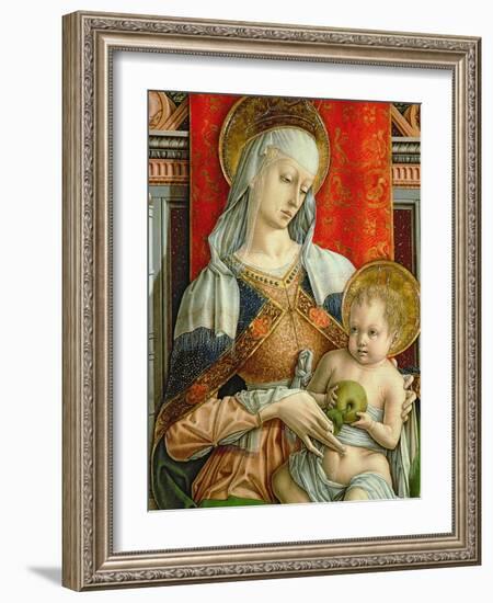 Madonna and Child, Detail from the Sant'Emidio Polyptych, 1473-Carlo Crivelli-Framed Giclee Print