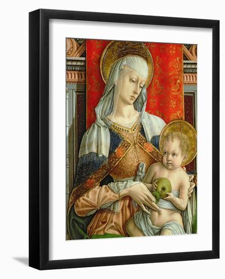 Madonna and Child, Detail from the Sant'Emidio Polyptych, 1473-Carlo Crivelli-Framed Giclee Print