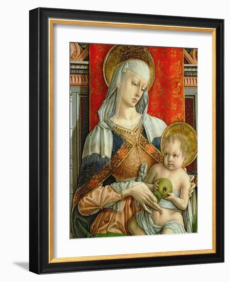 Madonna and Child, Detail from the Sant'Emidio Polyptych, 1473-Carlo Crivelli-Framed Giclee Print