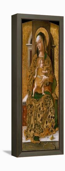 Madonna and Child Enthroned, 1472-Carlo Crivelli-Framed Premier Image Canvas