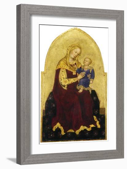 Madonna and Child Enthroned, C.1420-Gentile da Fabriano-Framed Giclee Print