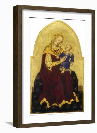 Madonna and Child Enthroned, C.1420-Gentile da Fabriano-Framed Giclee Print