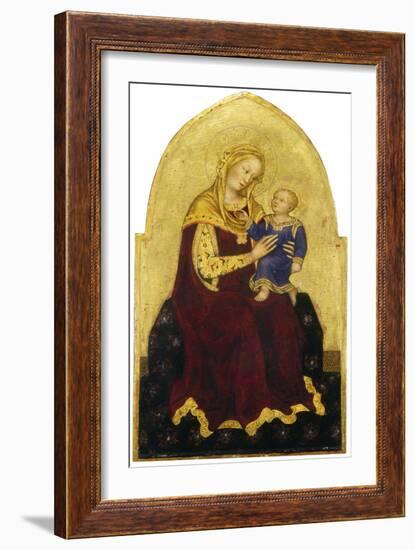 Madonna and Child Enthroned, C.1420-Gentile da Fabriano-Framed Giclee Print