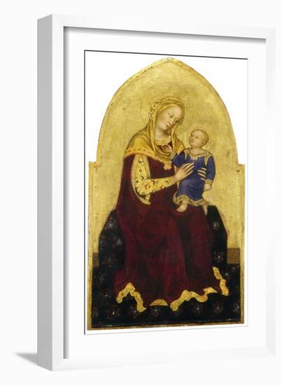 Madonna and Child Enthroned, C.1420-Gentile da Fabriano-Framed Giclee Print