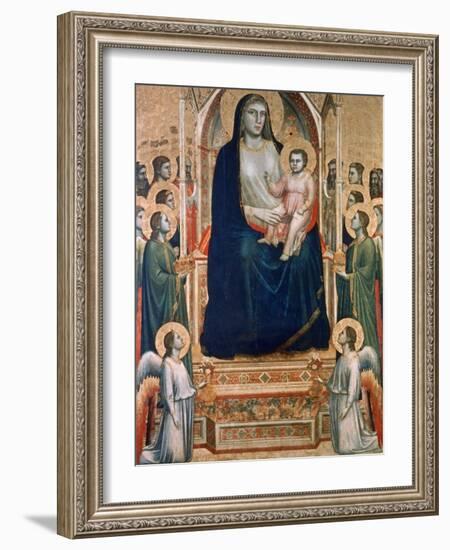 Madonna and Child Enthroned, C1300-1303-Giotto-Framed Giclee Print