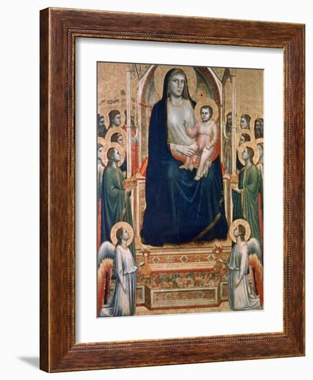 Madonna and Child Enthroned, C1300-1303-Giotto-Framed Giclee Print