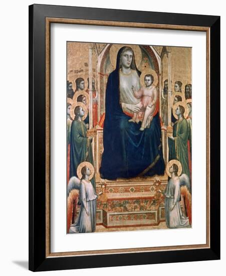 Madonna and Child Enthroned, C1300-1303-Giotto-Framed Giclee Print