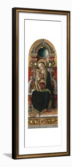 Madonna and Child Enthroned with Donor, 1470-Carlo Crivelli-Framed Giclee Print