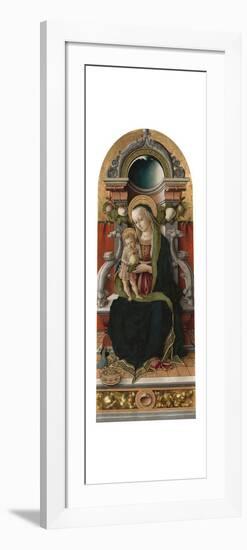 Madonna and Child Enthroned with Donor, 1470-Carlo Crivelli-Framed Giclee Print