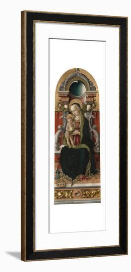 Madonna and Child Enthroned with Donor, 1470-Carlo Crivelli-Framed Giclee Print