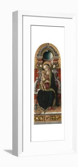 Madonna and Child Enthroned with Donor, 1470-Carlo Crivelli-Framed Giclee Print