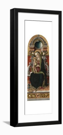 Madonna and Child Enthroned with Donor, 1470-Carlo Crivelli-Framed Giclee Print