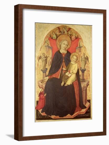 Madonna and Child Enthroned with the Donor Vulciano Belgarzone Di Zara, circa 1394-Nicolo di Pietro-Framed Giclee Print