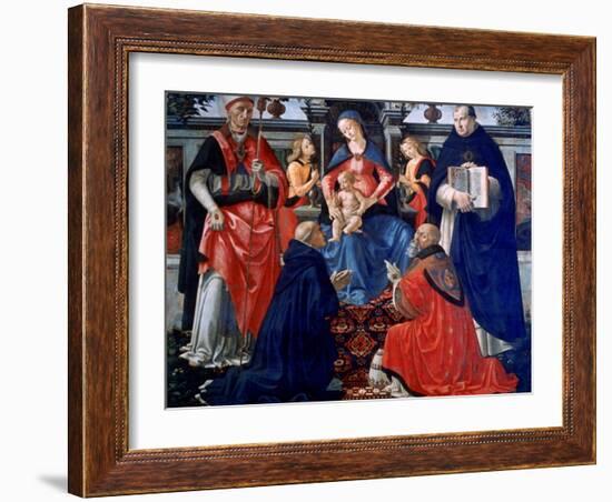 Madonna and Child Enthroned with the Saints, 1483-Domenico Ghirlandaio-Framed Giclee Print