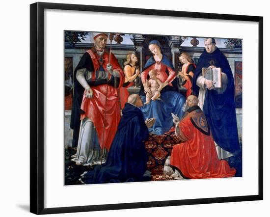 Madonna and Child Enthroned with the Saints, 1483-Domenico Ghirlandaio-Framed Giclee Print