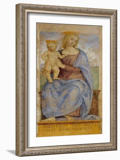 Madonna and Child Enthroned-Pietro Perugino-Framed Giclee Print