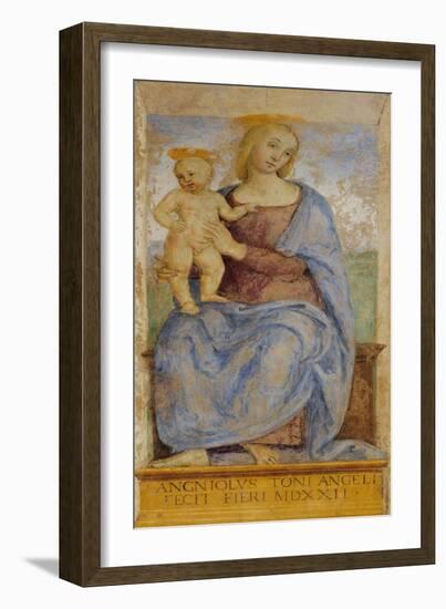 Madonna and Child Enthroned-Pietro Perugino-Framed Giclee Print