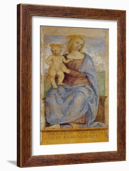 Madonna and Child Enthroned-Pietro Perugino-Framed Giclee Print