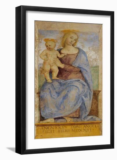 Madonna and Child Enthroned-Pietro Perugino-Framed Giclee Print