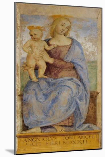 Madonna and Child Enthroned-Pietro Perugino-Mounted Giclee Print