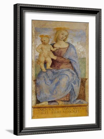 Madonna and Child Enthroned-Pietro Perugino-Framed Giclee Print