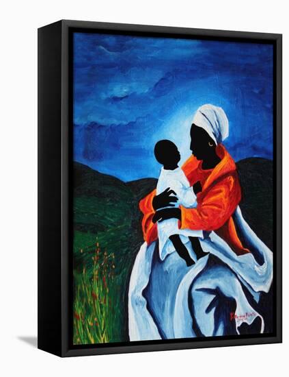 Madonna and child - First words, 2008-Patricia Brintle-Framed Premier Image Canvas