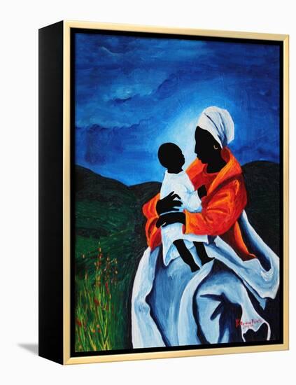 Madonna and child - First words, 2008-Patricia Brintle-Framed Premier Image Canvas