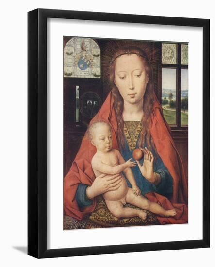 'Madonna and Child, from The Diptych of Maerten van Nieuwenhove', 1487-Hans Memling-Framed Giclee Print