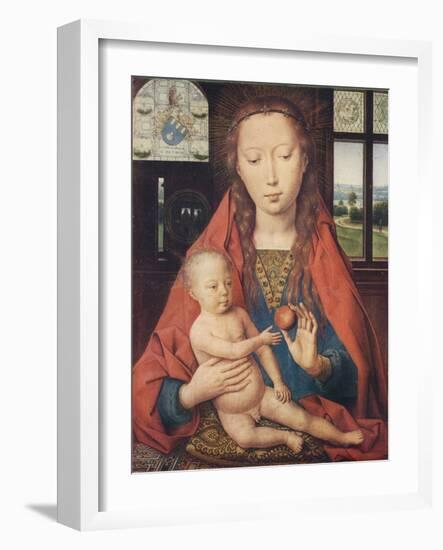 'Madonna and Child, from The Diptych of Maerten van Nieuwenhove', 1487-Hans Memling-Framed Giclee Print