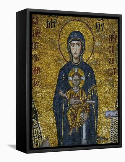 Madonna and Child, from the Votive Mosaic in the South Gallery, Byzantine, 12th Century-null-Framed Premier Image Canvas