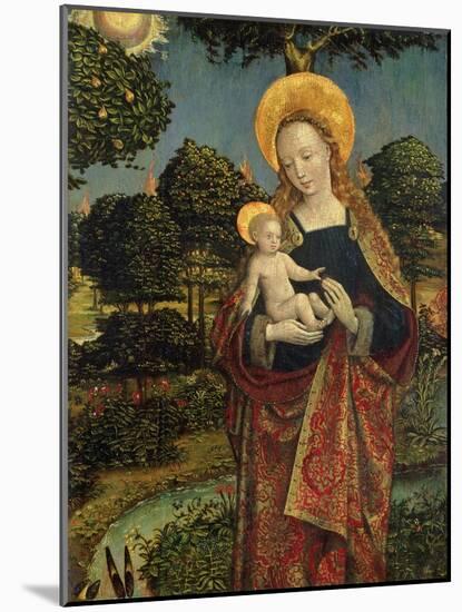 Madonna and Child in a Landscape, 1470 (Tempera on Panel)-German School-Mounted Giclee Print