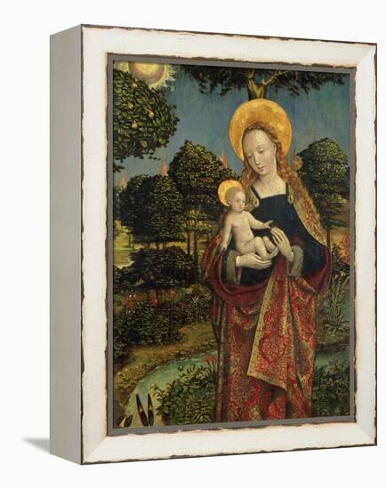 Madonna and Child in a Landscape, 1470 (Tempera on Panel)-German School-Framed Premier Image Canvas