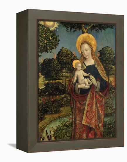 Madonna and Child in a Landscape, 1470 (Tempera on Panel)-German School-Framed Premier Image Canvas