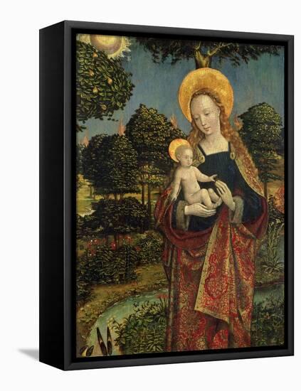 Madonna and Child in a Landscape, 1470 (Tempera on Panel)-German School-Framed Premier Image Canvas