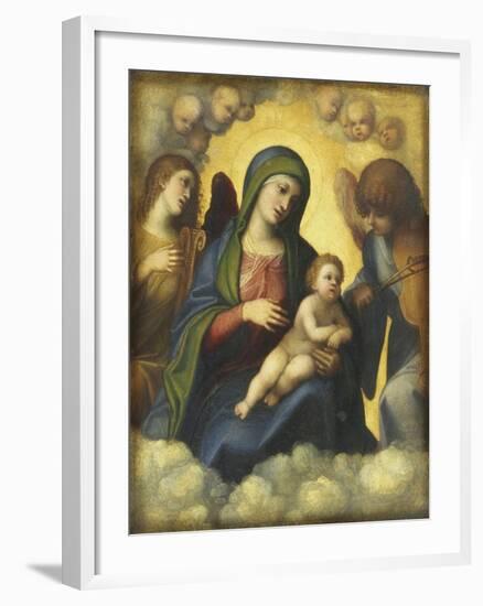 Madonna and Child in Glory-Correggio-Framed Giclee Print