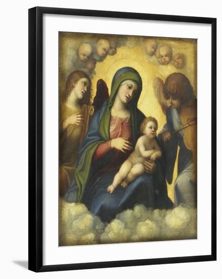 Madonna and Child in Glory-Correggio-Framed Giclee Print